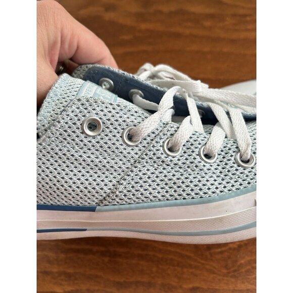 Converse Chuck Taylor All Star Low Top Sneakers Blue Mesh Lace Up Size 6 - Picture 8 of 9